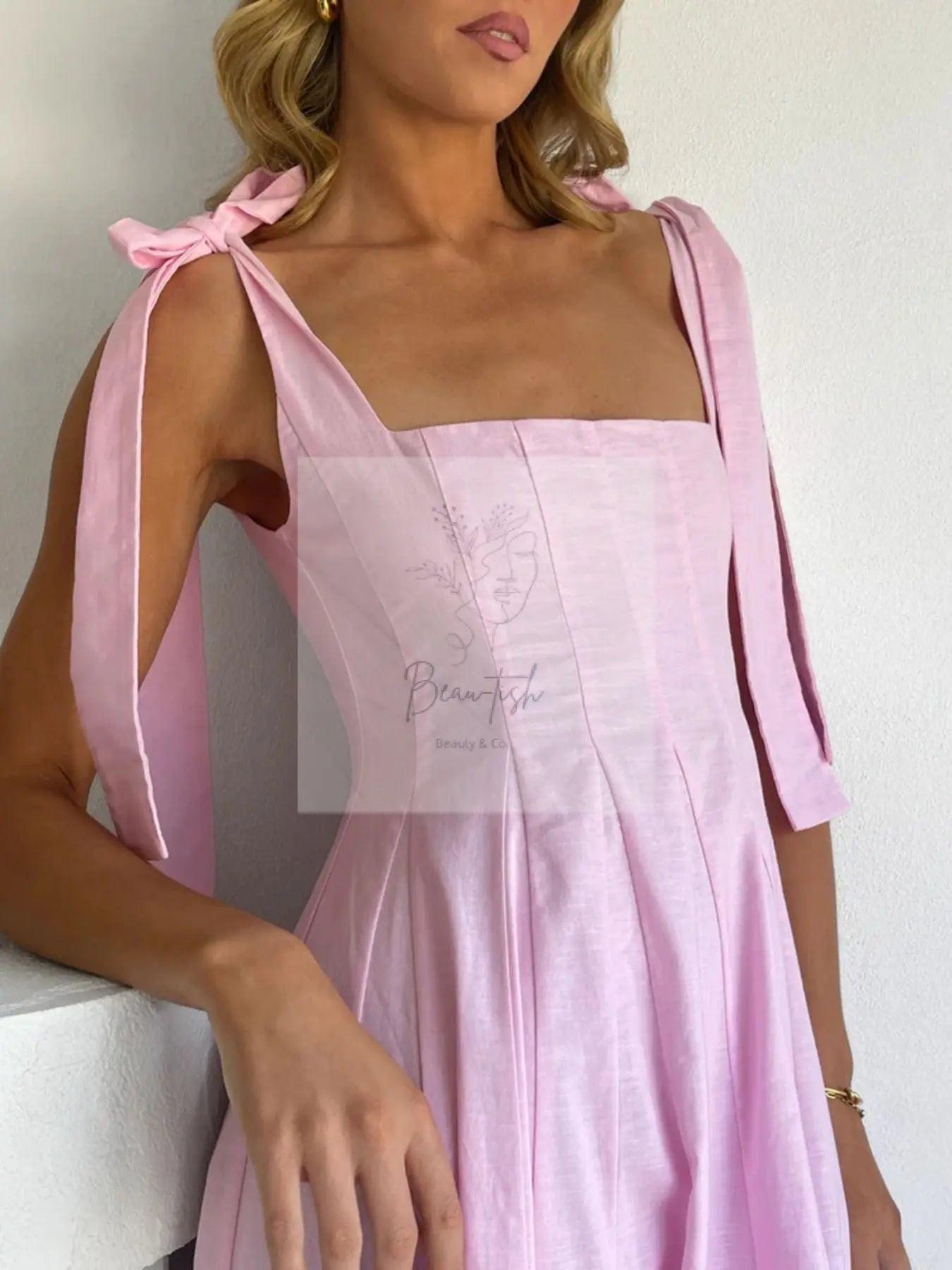 Gradient Tie Shoulder Maxi Dress