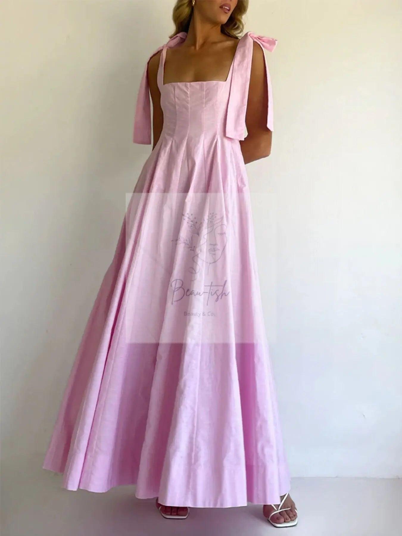 Gradient Tie Shoulder Maxi Dress