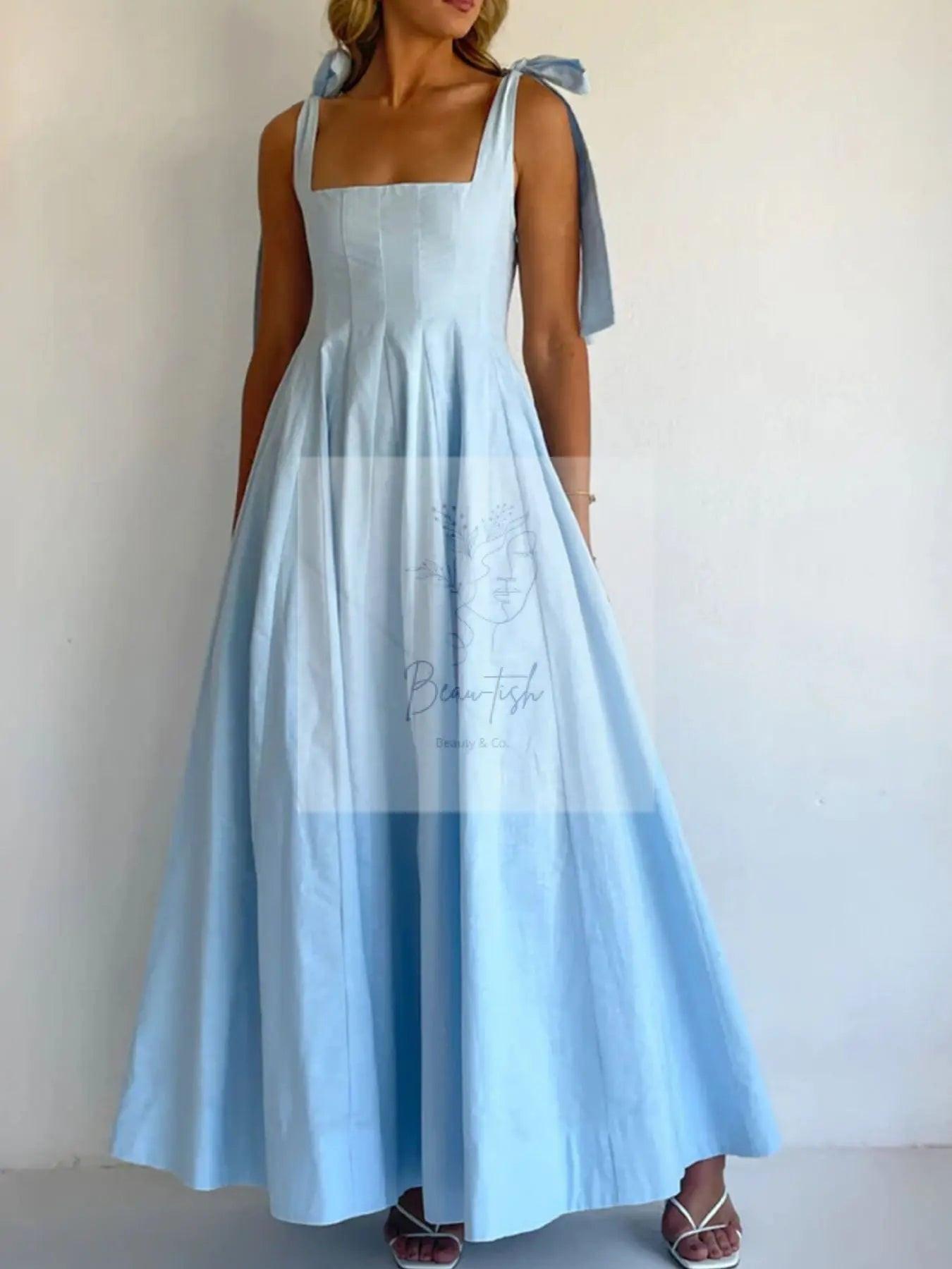 Gradient Tie Shoulder Maxi Dress