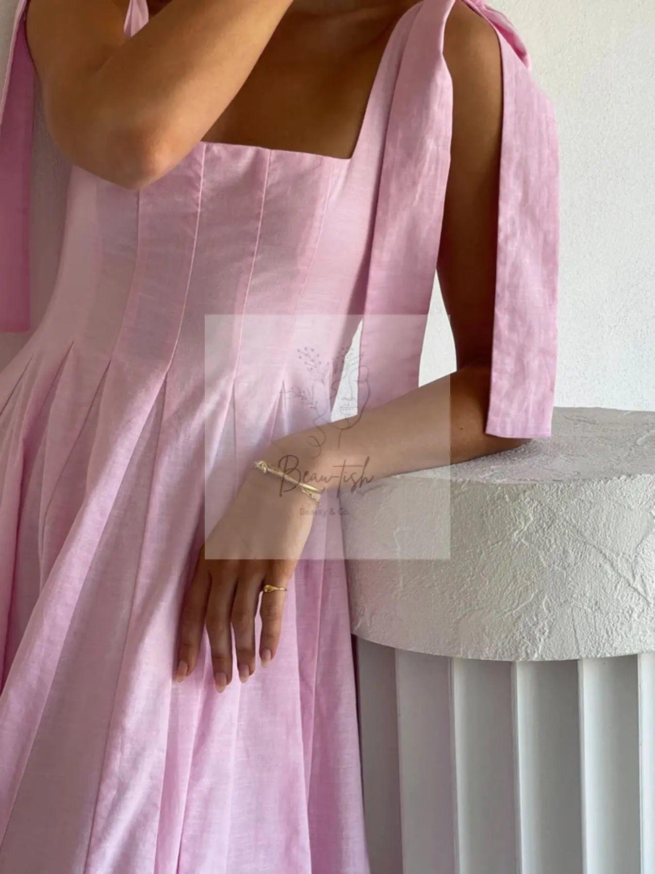 Gradient Tie Shoulder Maxi Dress