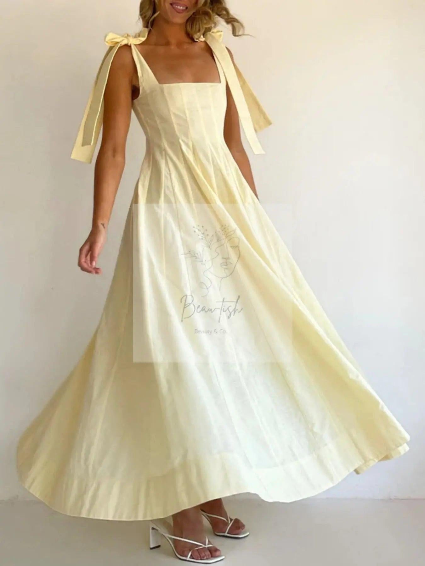 Gradient Tie Shoulder Maxi Dress