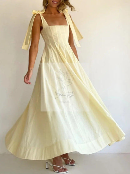 Gradient Tie Shoulder Maxi Dress