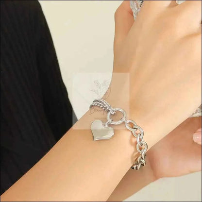 Half Chunky Chain Titanium Steel Bracelet