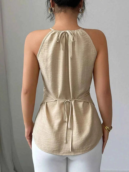 Halter Neck Crisscross Cami