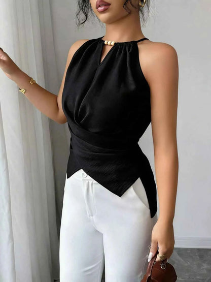 Halter Neck Crisscross Cami