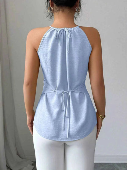 Halter Neck Crisscross Cami