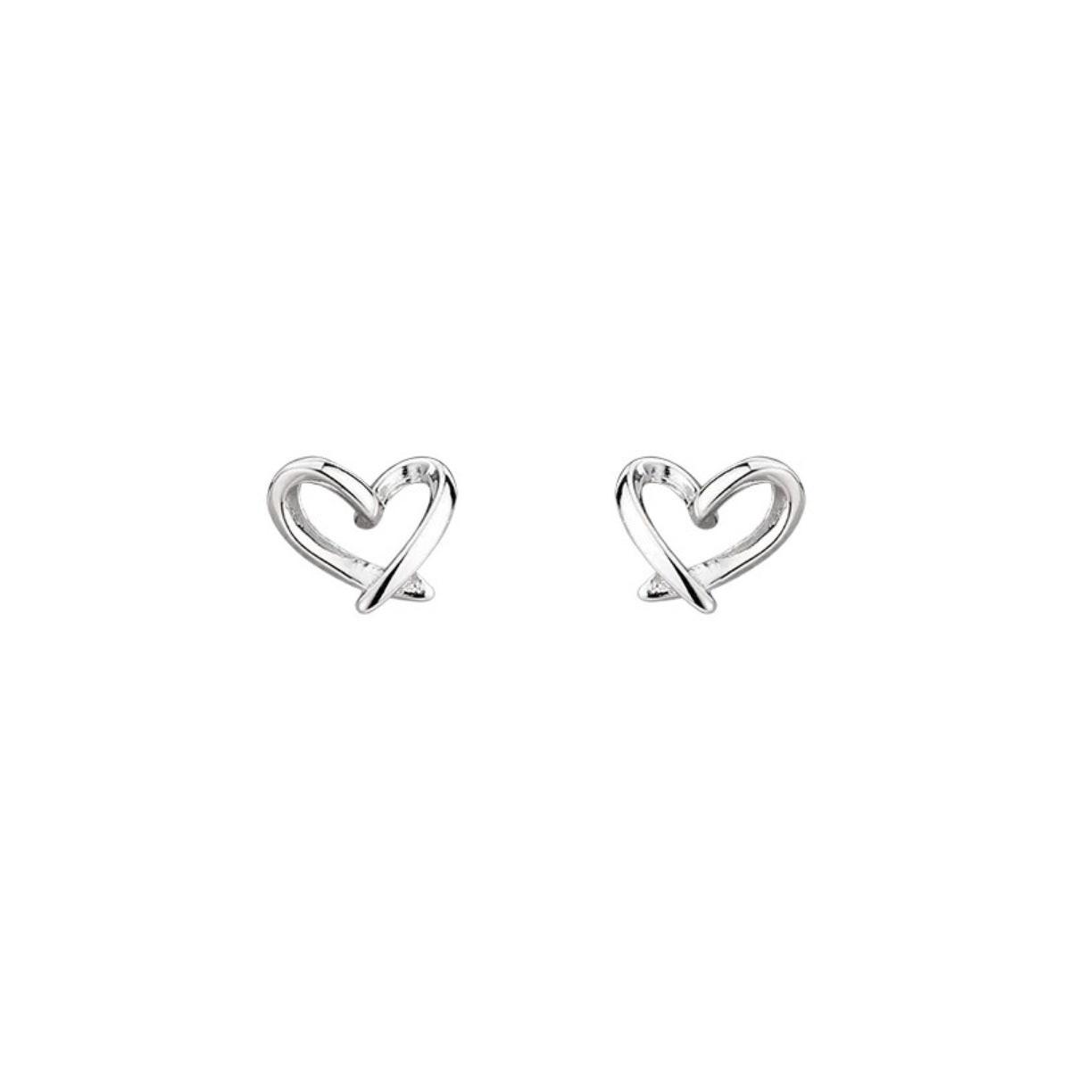 Heart-Shaped Stud Earrings