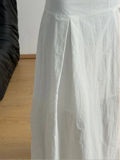 High Waist A-Line Maxi Skirt