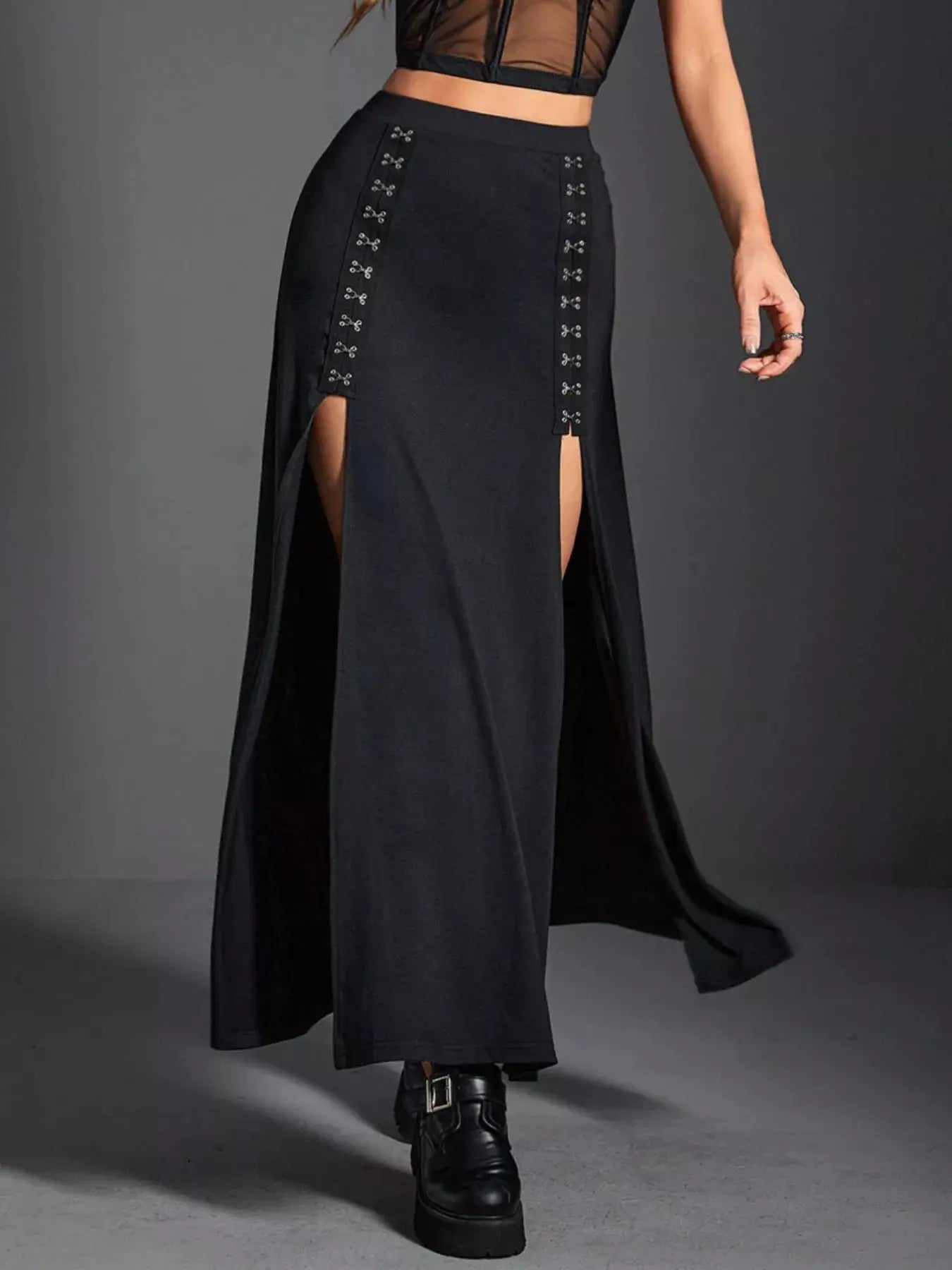 High Waist Slit Skirt
