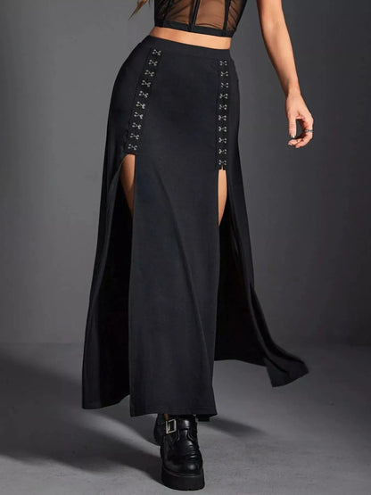 High Waist Slit Skirt