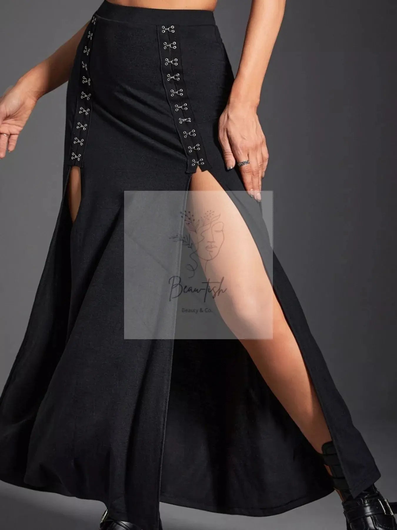High Waist Slit Skirt