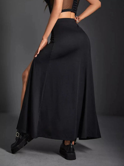 High Waist Slit Skirt
