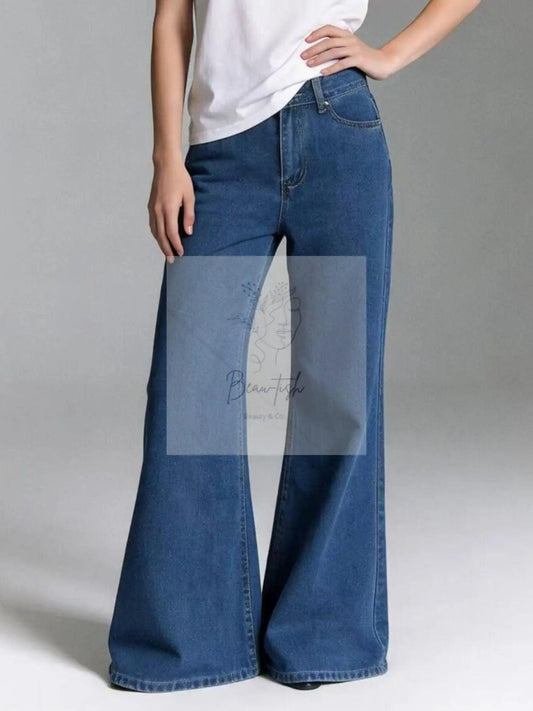 High-Waisted Flare Leg Jeans