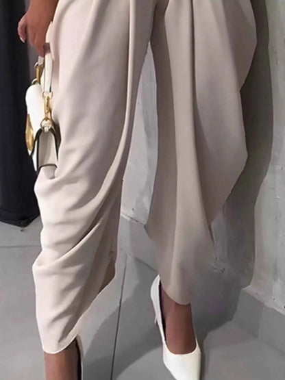 High-Waisted Wide Leg Pleated Pants