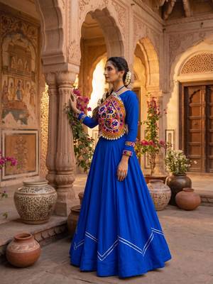 Aazuri Women's Rayon Cotton Lehenga Choli Set with Unn Patch Work Blouse