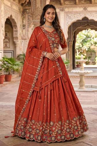 Aazuri Women's Rayon Cotton Lehenga Choli Set with Unn Patch Work Blouse