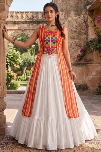 Aazuri Women's Rayon Cotton Lehenga Choli Set with Unn Patch Work Blouse