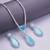 Opal Touch Sapphire Glow American Diamond Necklace Set Red