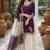 White & Purple Crepe Sharara Set