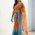 Women's Satin Silk Blend Multi Sequin Embroidered Saree