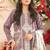 Women's Mauve Cotton Blend Embroidered Palazzo Salwar Suit Set