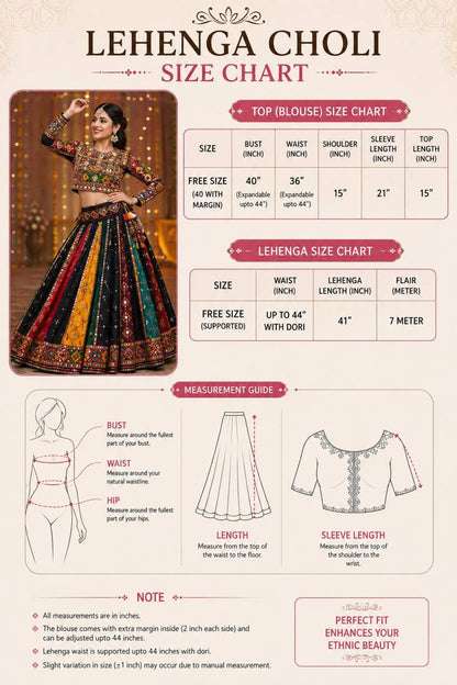 Aazuri Women's Rayon Cotton Lehenga Choli Set with Unn Patch Work Blouse