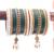 Leshya Gold Plated Pearl Enamel Bangle Set Gold