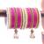 Leshya Gold Plated Pearl Enamel Bangle Set Gold