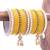 Leshya Gold Plated Pearl Enamel Bangle Set Gold