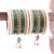 Leshya Gold Plated Pearl Enamel Bangle Set Gold