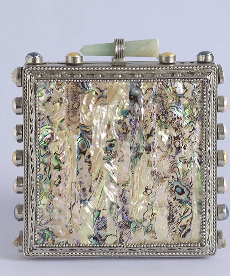 Mother of Pearl Gold Clutch