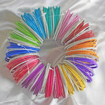 Leshya Brass Plated Alloy Bangle Set Multicolor