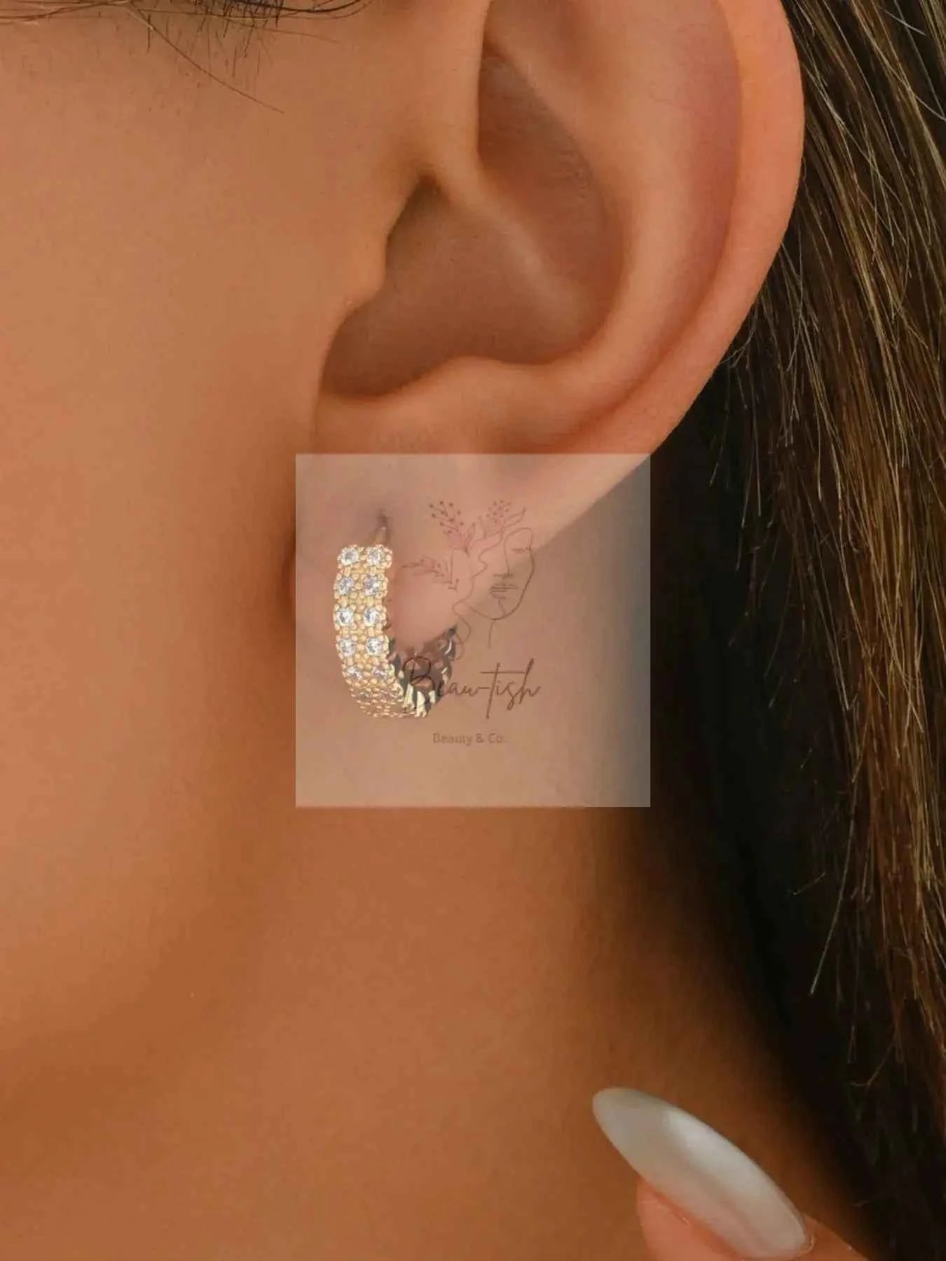 Inland Zircon Hoop Earrings