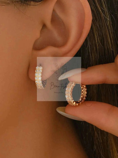 Inland Zircon Hoop Earrings