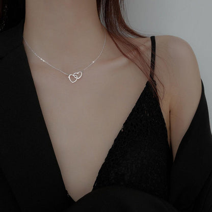 Interlocking Heart Pendant Necklace