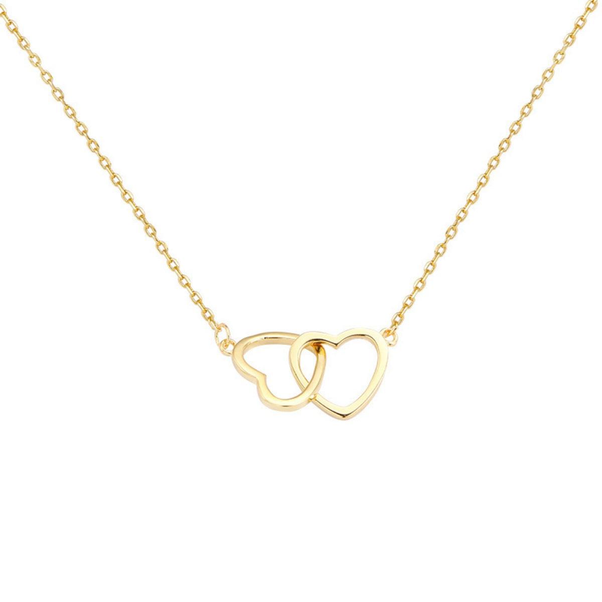 Interlocking Heart Pendant Necklace