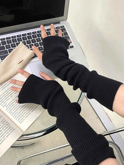 Knitted Arm Warmer Gloves