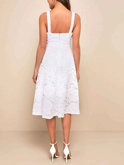 Lace A-Line Midi Dress
