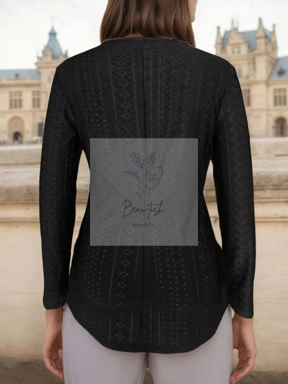 Lace Detail Long Sleeve T-Shirt