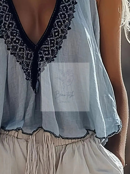 Lace Detail V - Neck Cami