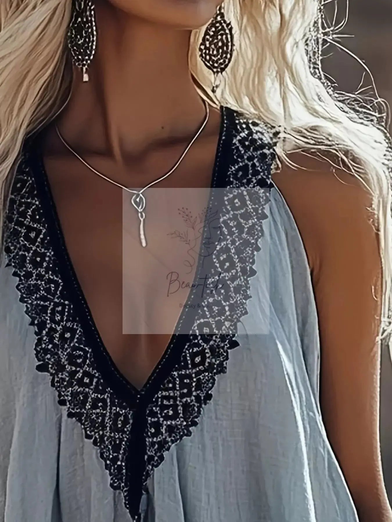 Lace Detail V - Neck Cami
