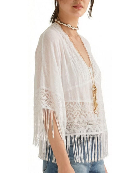 Lace Fringe Cover-Up