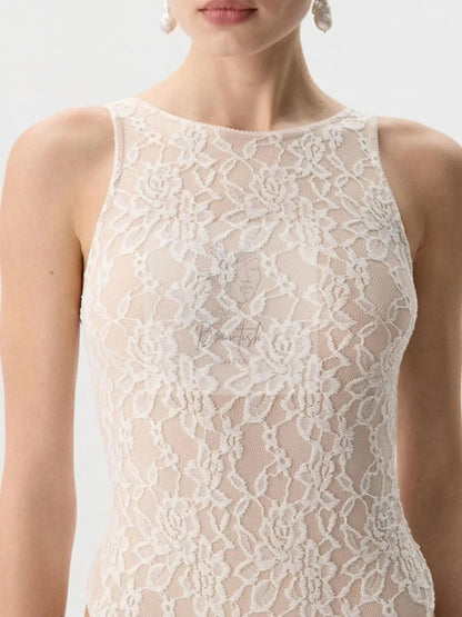 Lace Round Neck Tank