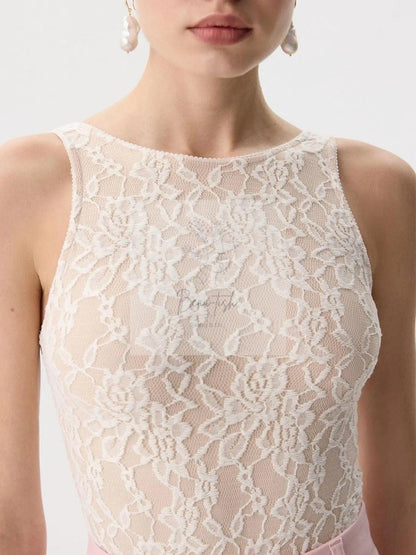 Lace Round Neck Tank