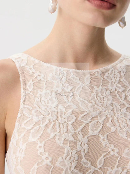 Lace Round Neck Tank