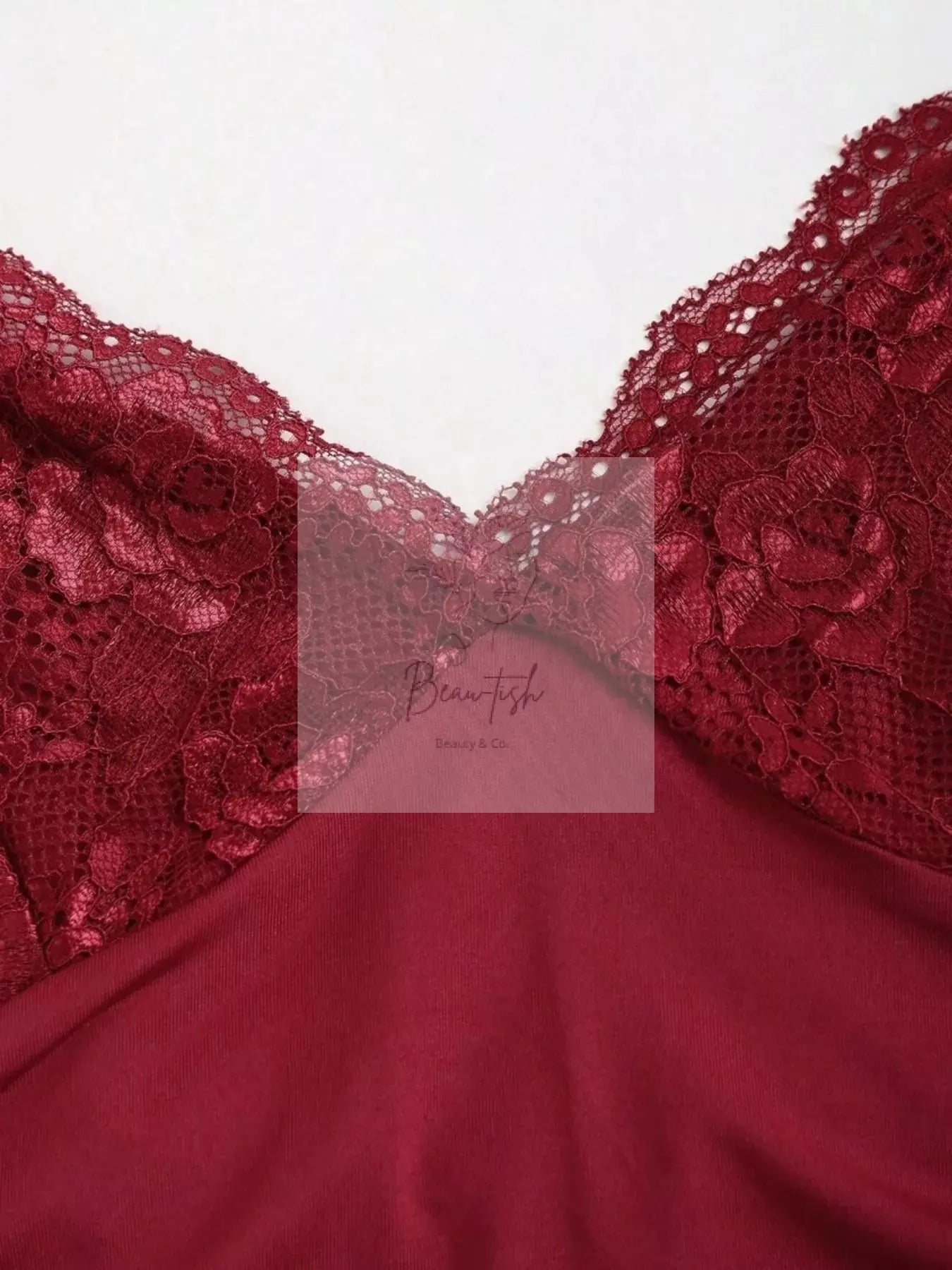 Lace Trim Ruched Mermaid Dress
