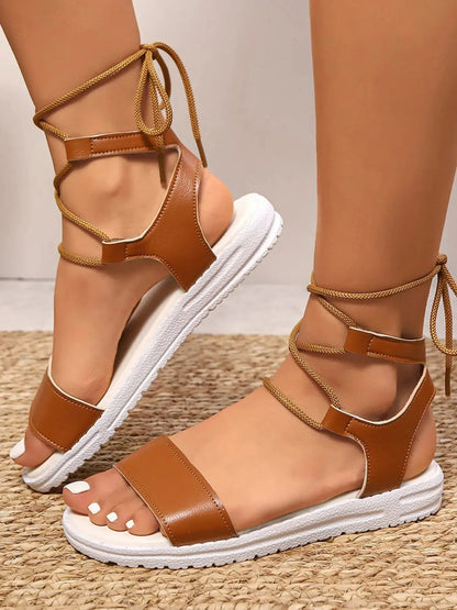 Lace - Up Open Toe Sandals