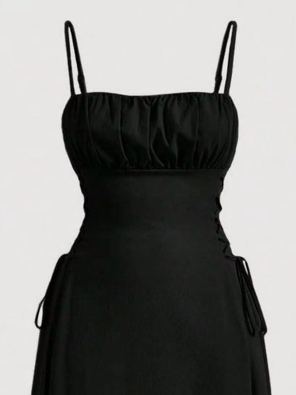 Lace-Up A-Line Cami Dress