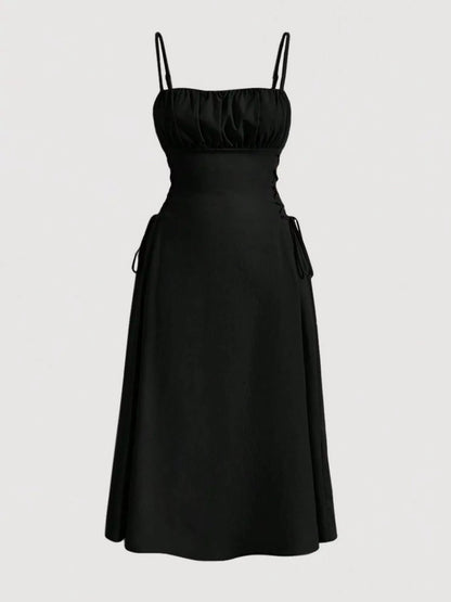 Lace-Up A-Line Cami Dress