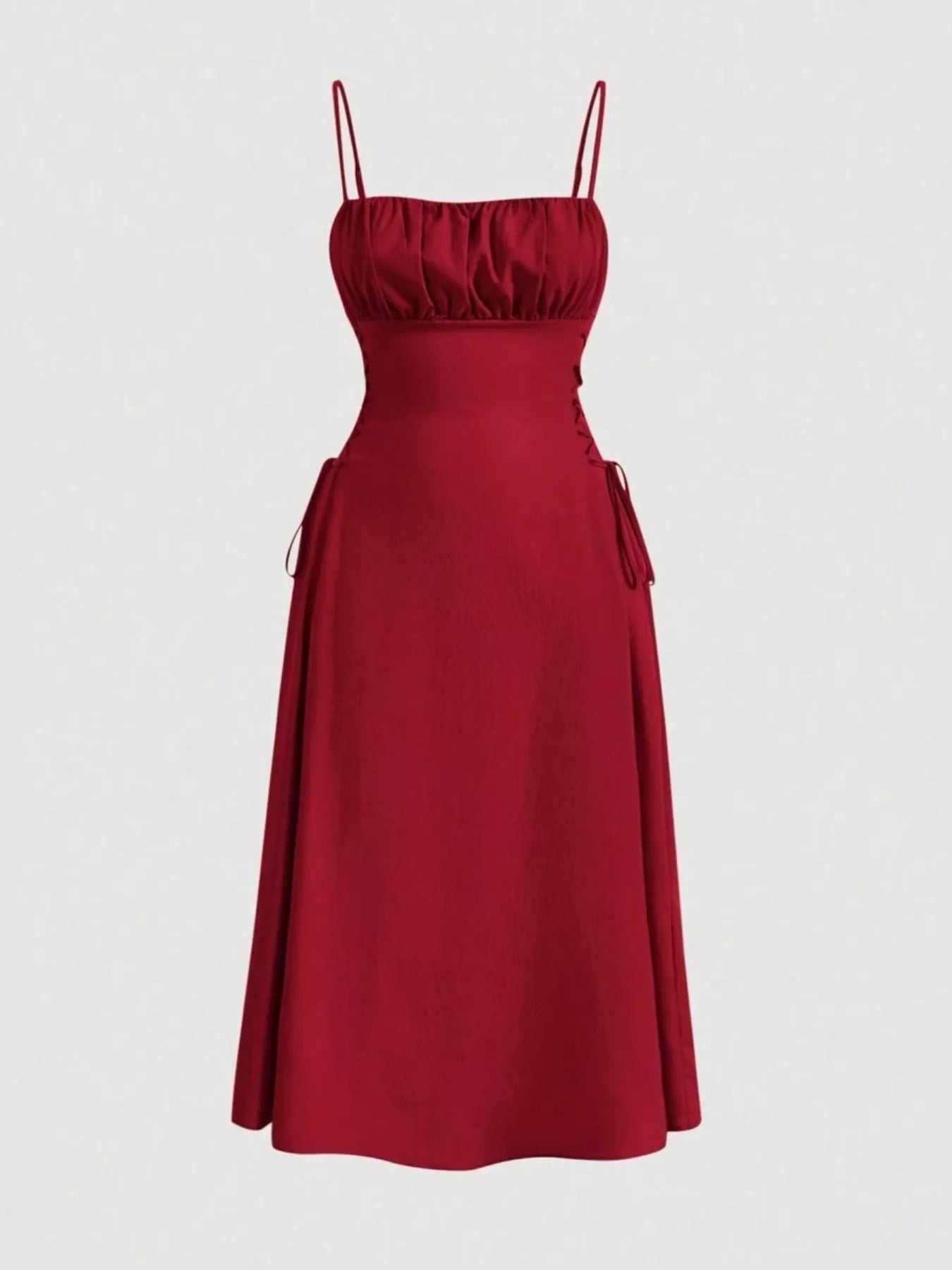 Lace-Up A-Line Cami Dress